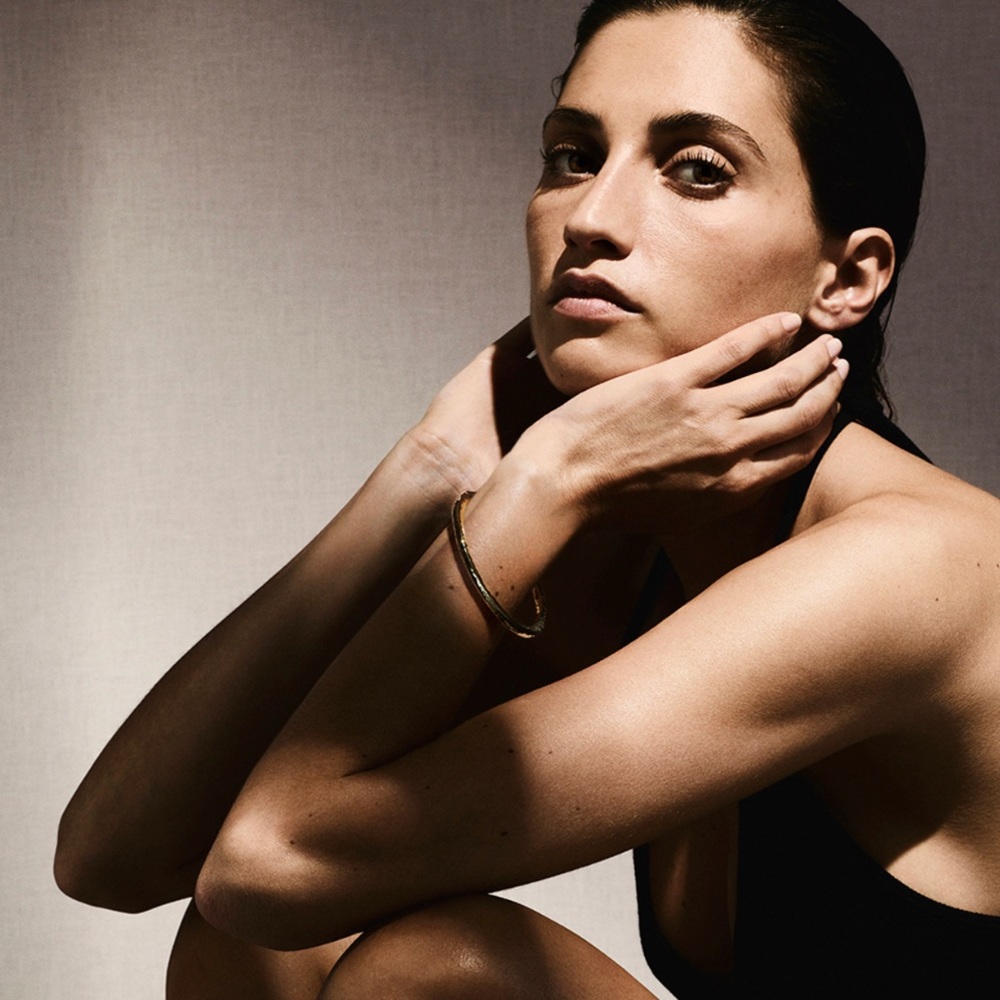 Ippolita 18k Yellow Gold Hammered Bangle Bracelet